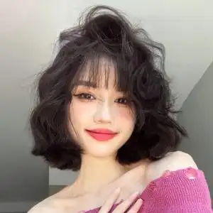 团颖假发淘宝假发女云朵烫马尾网红抓夹梨花水波纹自然无痕仿真短发