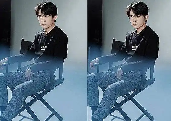 为了迎合这个女生的身高,也为了她方便戴红领巾,易烊千玺特地弯腰,将