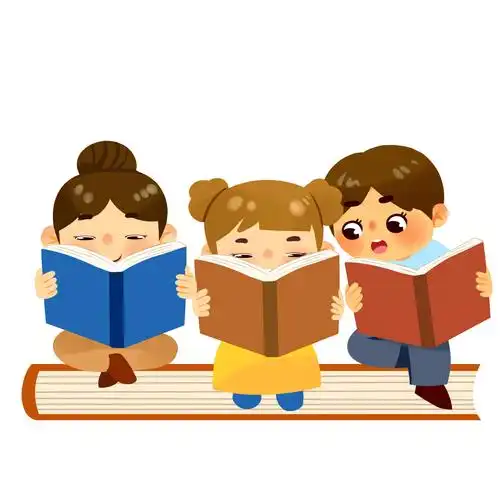 卡通读书看书学习小孩元素gif动态图读书[gif]