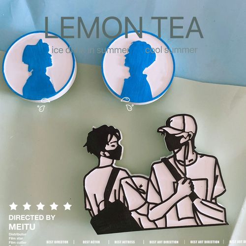 王一博肖战剪影博君一肖车载出风口香薰摆件车载香水伴手礼新车礼