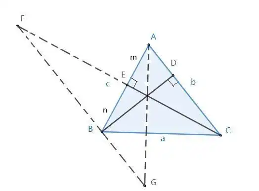 三角形的三条高线交于一点