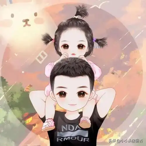 二胎兄妹,兄弟卡通图片