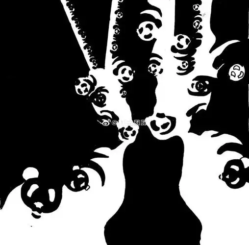 正负形 #黑白 #视觉传达设计 #平面设计