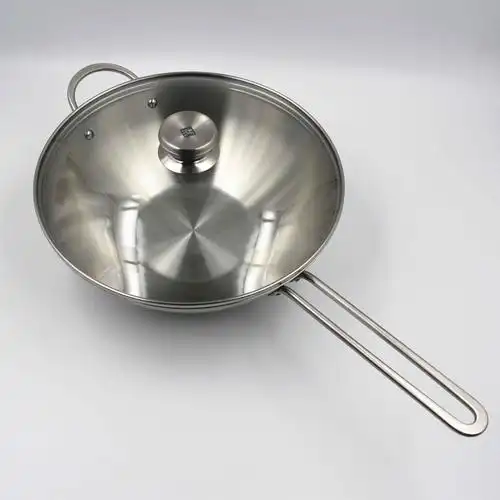 特价不锈钢炒锅 家用 双立人_德国双立人nova 30cm不锈钢炒锅简装正品