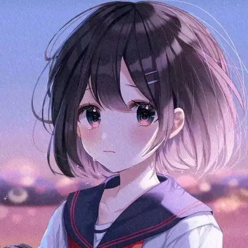 女生头像孤独动画头像