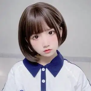 假发女学生头短发空气刘海内扣甜美可爱波波头自然减龄修脸全头套