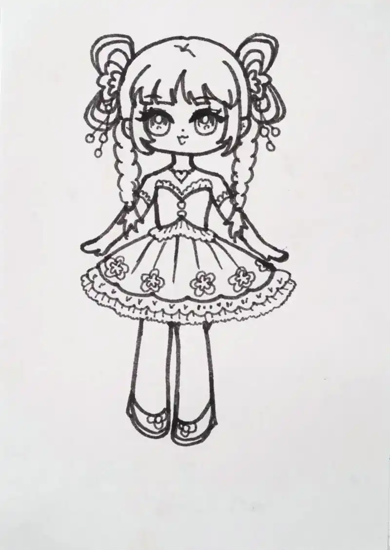 小公主简笔画教程.#创作灵感 #画画 #简笔画 #手绘 #简 - 抖音