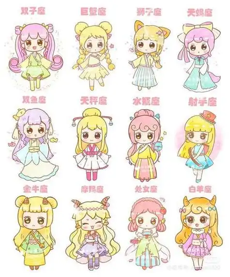 十二星座小娃娃怎么画简笔画