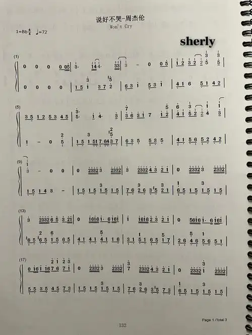 《说好不哭》——周杰伦钢琴简谱🎹