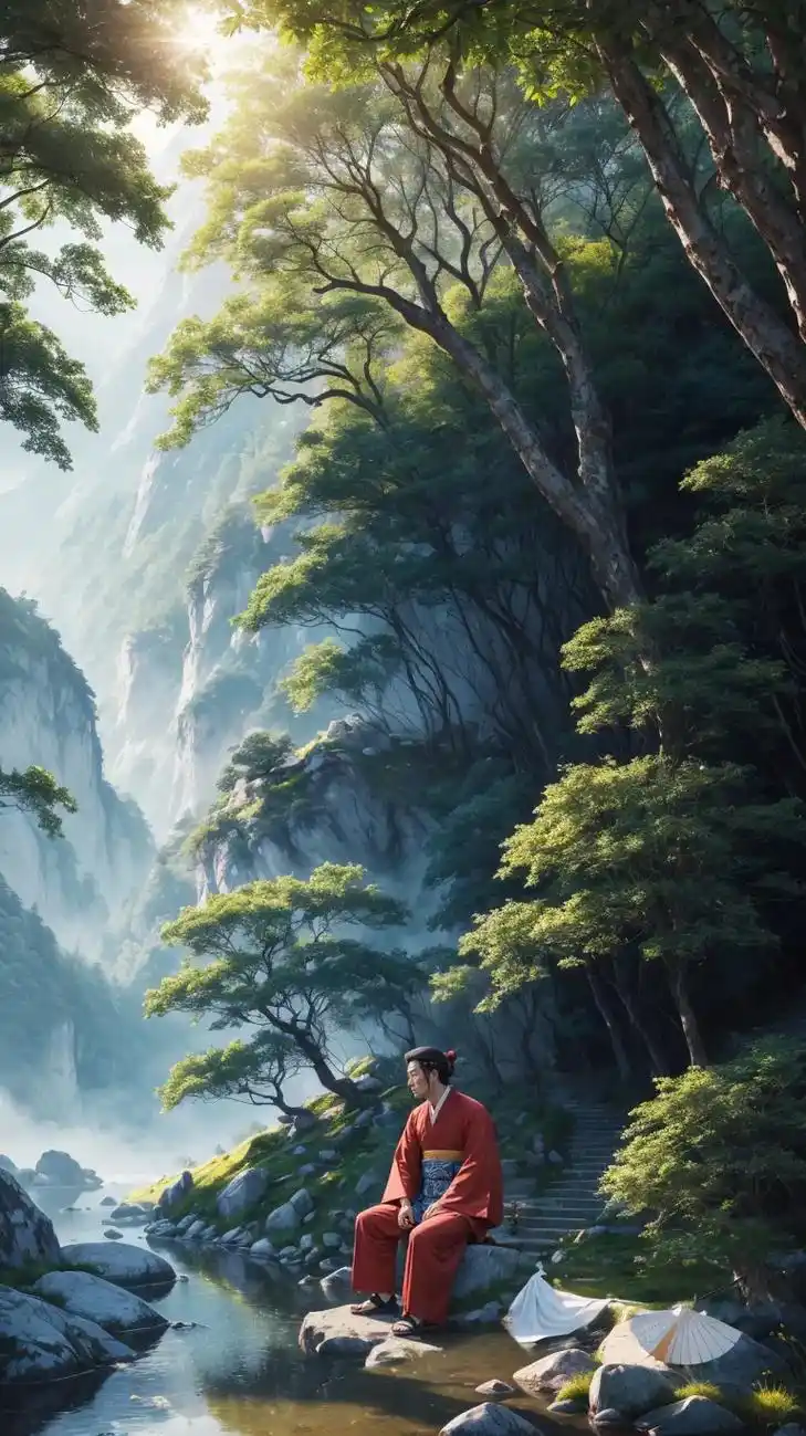 图文古诗|《67夏日山中》李白〔唐代〕.