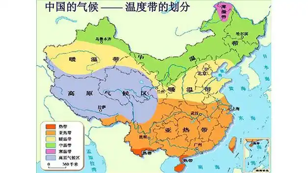 温带划分图
