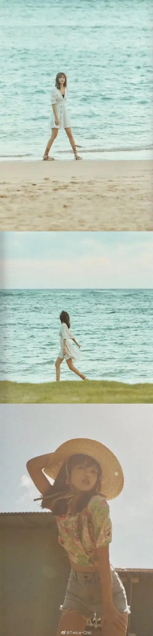 lisa夏威夷写真胶片的暖暖黄调阳光下的金棕卷发