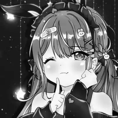 女头像黑白动漫 高清好看的动漫头像黑白简约女生图片_女生动漫头像