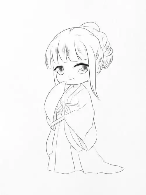 动漫卡通人物古风简笔画