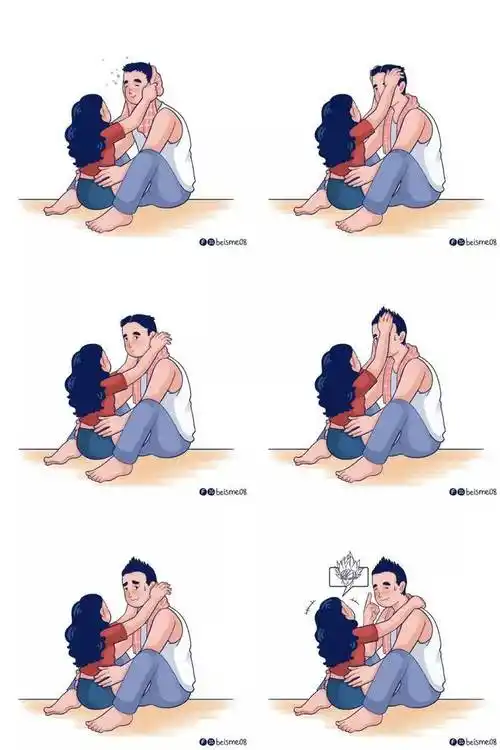 一组小污甜的情侣插画在ins上治愈了几十万的单身狗