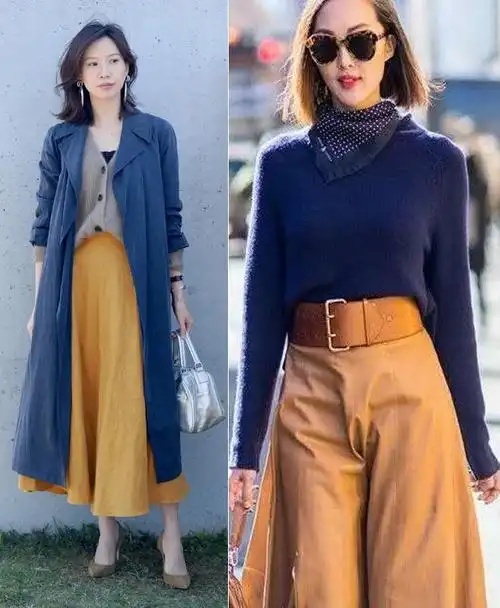 为什么劝你多穿"藏蓝色"?5个秋冬"配色"穿搭公式,美极了