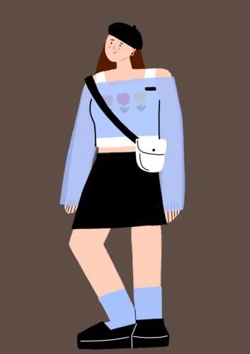 穿搭女孩|插画|创作习作|是小丸子呐 - 原创作品 - 站酷 (zcool)