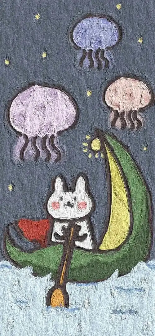 壁纸|可爱卡通油画