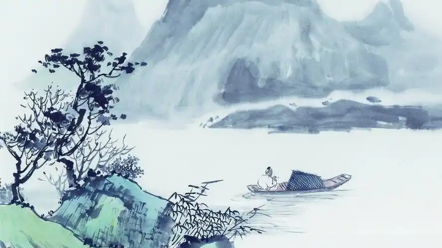 简约中国风水墨丹青画