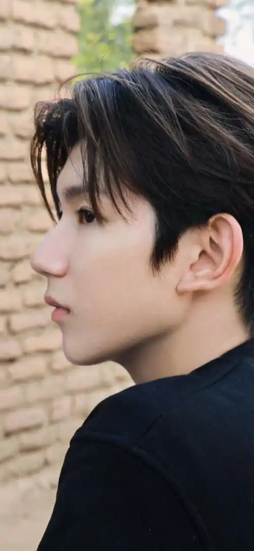 好美的侧脸 感觉王源哥哥的眉骨可以给眼睛防晒
