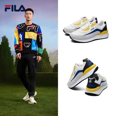 00:00fila斐乐黄景瑜同款慢跑者跑步鞋2022春秋新款阿甘鞋男休闲运动