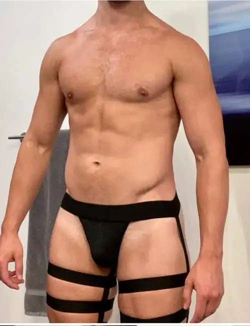 熊衣物u凸低腰男内裤丁字裤透明性感情趣三角裤胖子加肥加大