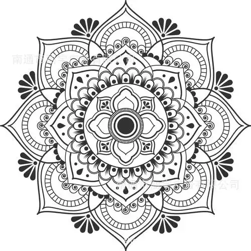 宗教莲花 图案自粘可移除pvc 墙 门贴 贴纸 家居装饰 跨境货源