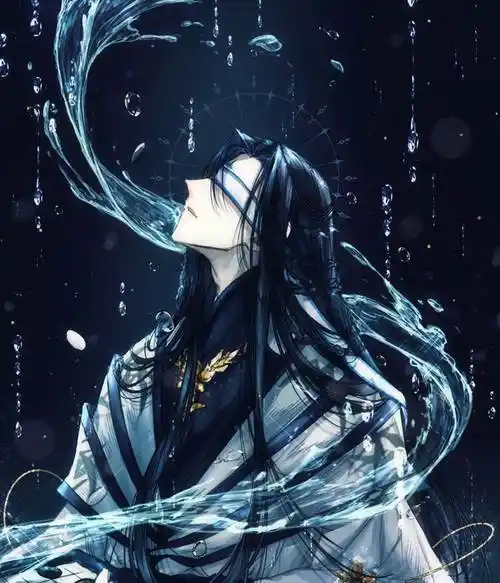 对奔山河梦踏京的长发帅哥pixiv插画图片