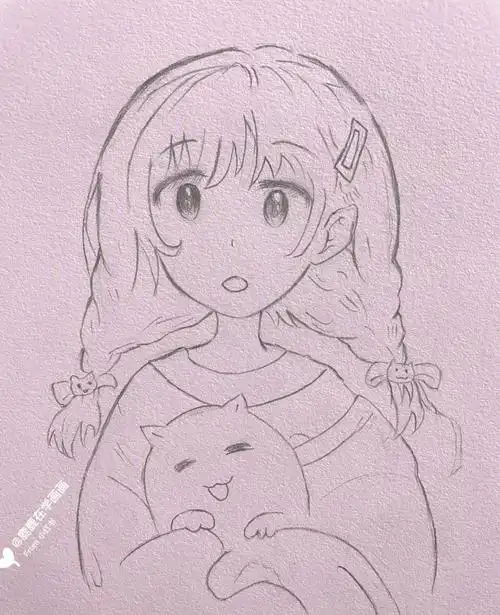 漫画人简笔画线稿练习第54天