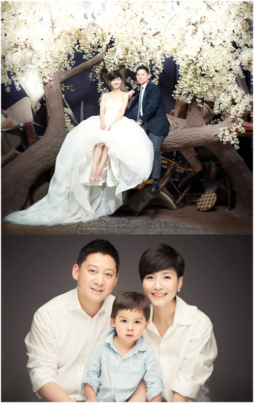 吉雪萍婚纱照及全家福