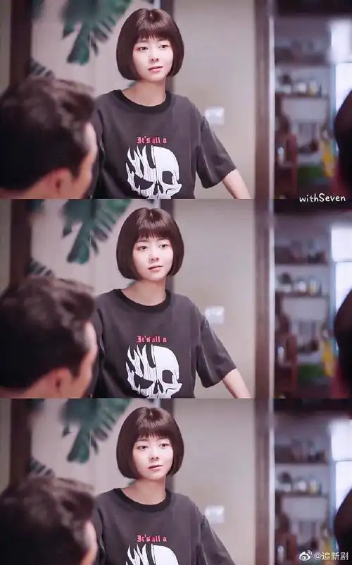 李尖尖传说中很会捡哥哥的李尖尖来啦,谭松韵的短发学生头太有少女