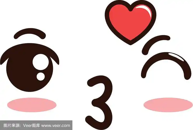 可爱的脸表情符号卡哇伊字符