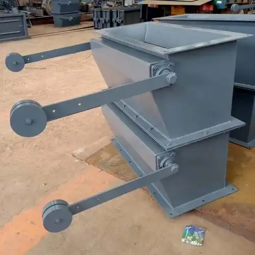 供应 重锤卸灰阀方口重锤翻板阀电液动双层卸料阀除尘排灰翻板阀