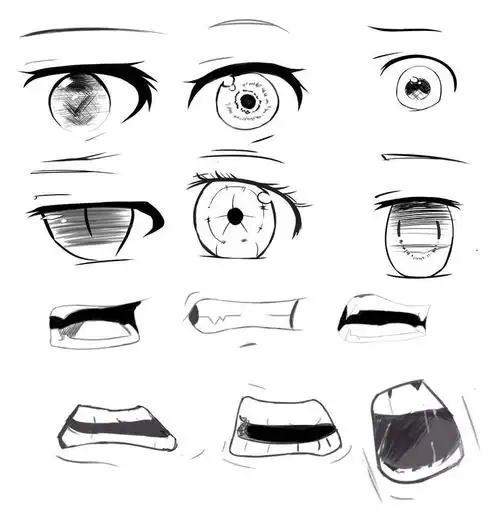 高级日系插画专业班(口丁),五官训练,正式学员