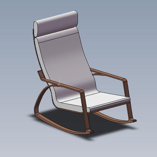 阳台用躺椅三维图纸01200624