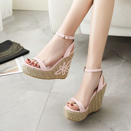 厚底4041女鞋超高特大鞋子凉鞋坡跟高跟48q6时装凉鞋