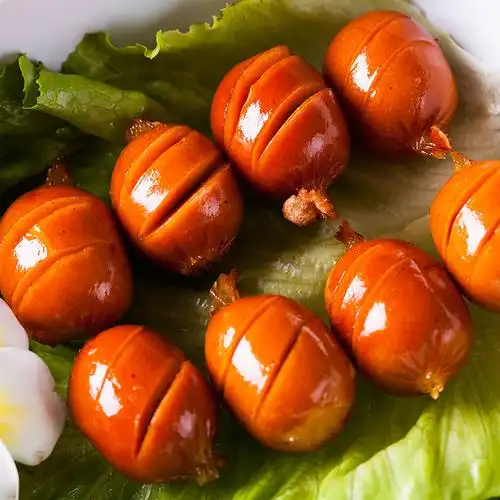 鸿津烤肠脆皮波波肠2.5kg台湾迷你纯肉小香肠猪肉肠 火锅烧烤小吃