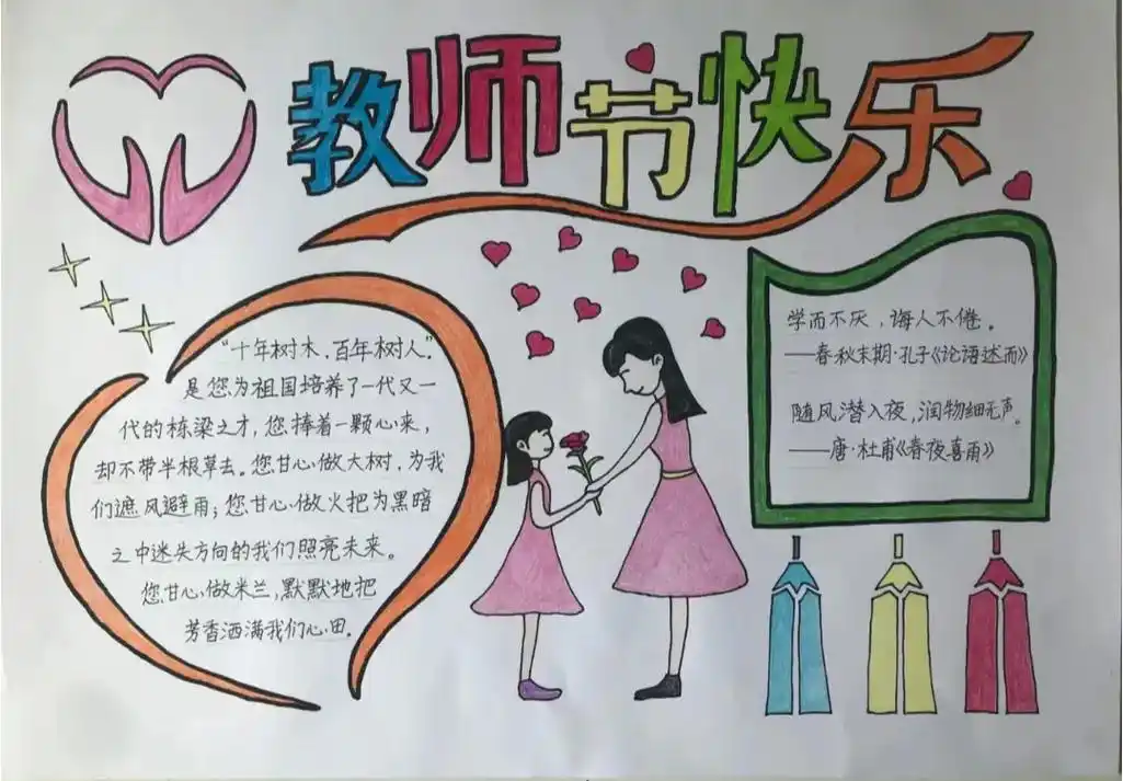 教师节手抄报.#小学生手抄报#老师,您辛苦了#感恩老师#教师 - 抖音