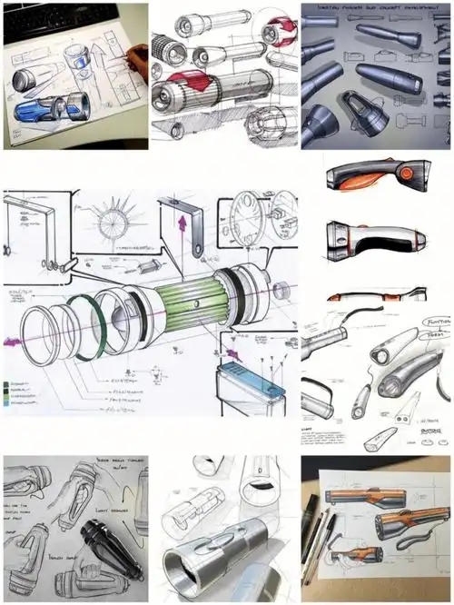 手绘分享手电筒家居户外紧急用品