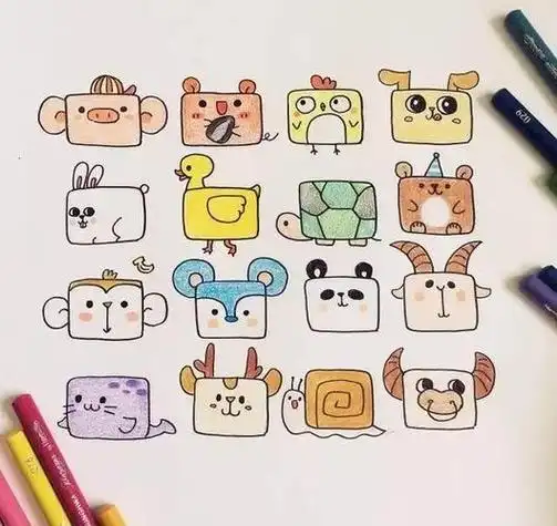 卡通最萌皮卡丘简笔画彩色可爱的卡通动画皮卡丘尾巴简笔画