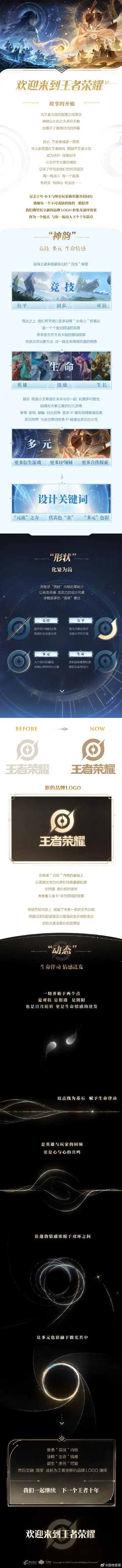 王者荣耀十周年启用全新品牌logo##王者荣耀共创之夜