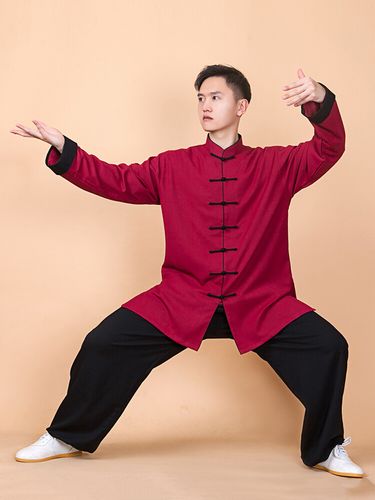 正品太极服女装2021新款高端飘逸棉麻比赛太极拳练功服装男春秋冬