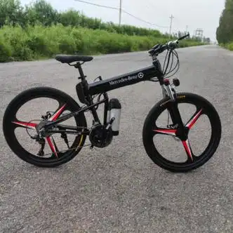 26寸铝合金 锂电池山地车电动助力山地自行车 黑色 26寸21速