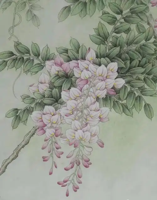 李保山工笔紫藤与小鸡网络班招生4月18日开课