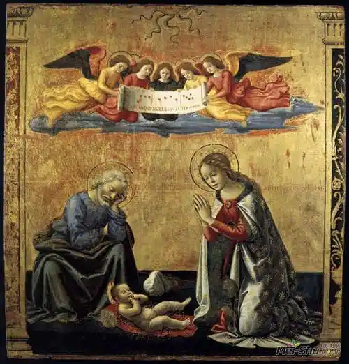domenico ghirlandaio多梅尼科·基兰达约油画2741《基督降生记》多梅