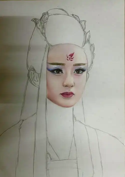 彩铅手绘妖神花千骨