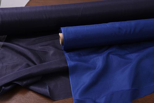 胡胡布店夏季里子好料藏蓝色宝蓝色真丝棉面料1.4米宽29元一米