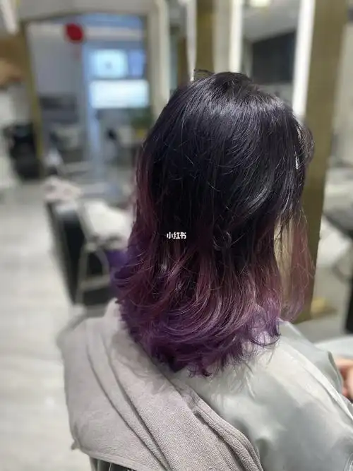 黑紫色渐变染发~(0766`)