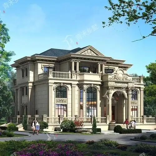 豪华欧式三层别墅设计图纸