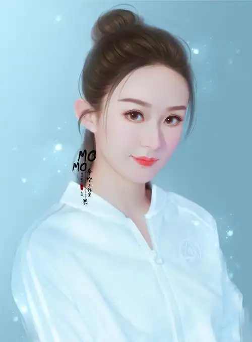赵丽颖照片转手绘头像壁纸mo绘屋